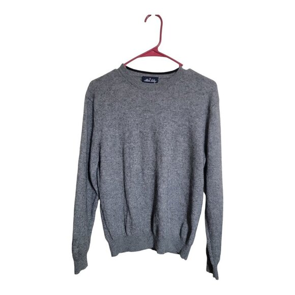 Allen Solly Sweater Men M Gray Cashmere Pullover Modern Minimalist Career Preppy